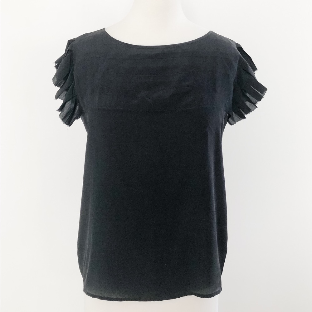 LOVE Binetti Black Pleat Shirt